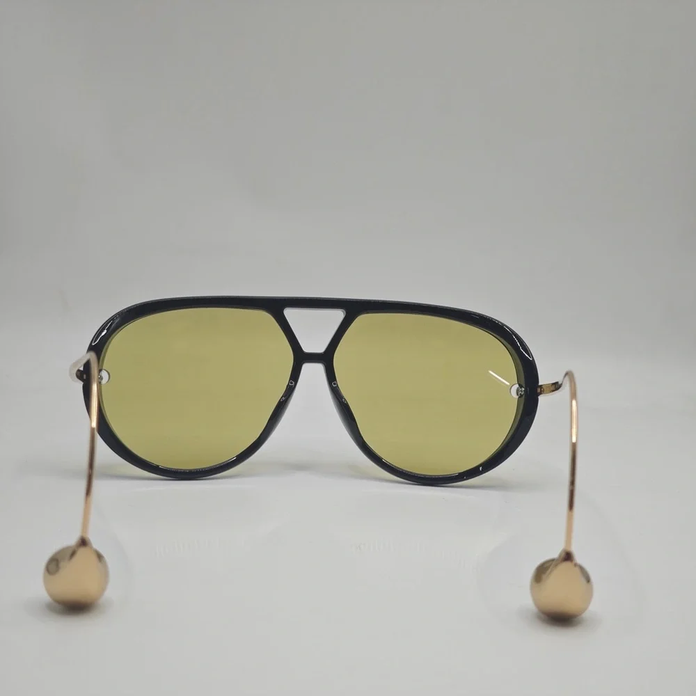 Bottega Veneta Black and Gold Sunglasses